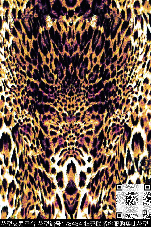 动物豹纹流行豹纹数码印花华亿平台下载（图片编号: 178434） - 瓦栏（Walan）