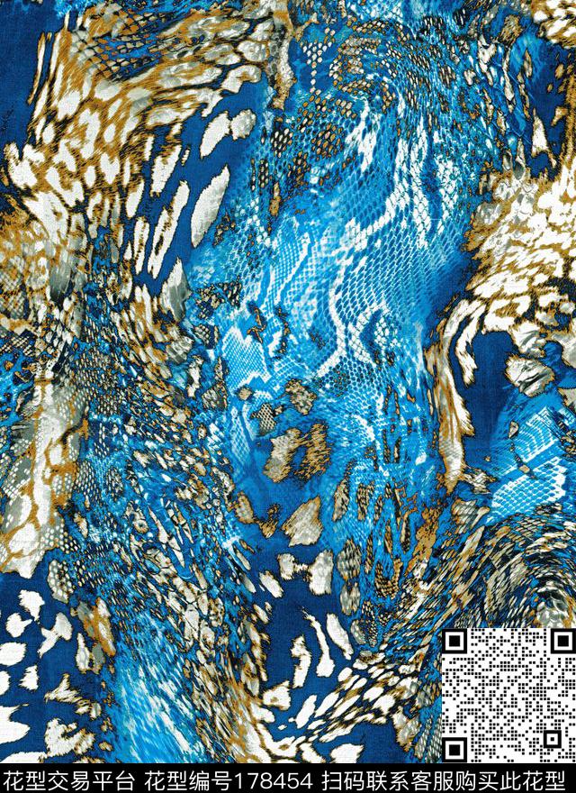 动物纹蛇纹豹纹数码印花华亿平台下载（图片编号: 178454） - 瓦栏（Walan）