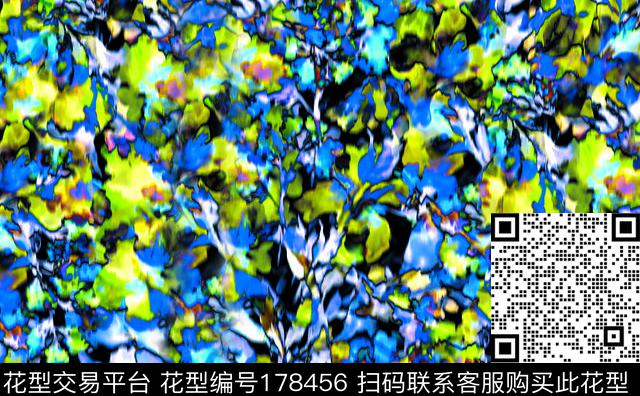 琉璃炫彩抽象数码印花华亿平台下载（图片编号: 178456） - 瓦栏（Walan）