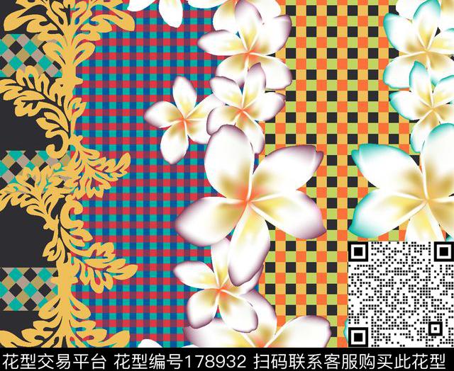 矢量艺术植物数码印花华亿平台下载（图片编号: 178932） - 瓦栏（Walan）