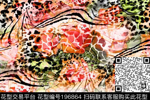 动物纹豹纹虎纹数码印花华亿平台下载（图片编号: 196864） - 瓦栏（Walan）