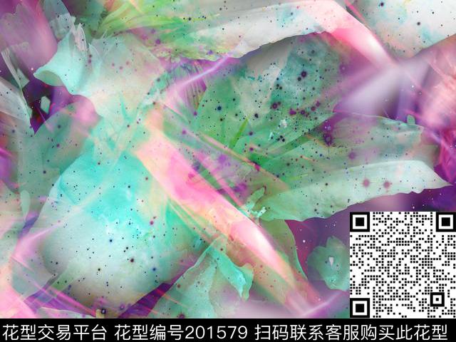 花瓣堆叠朦胧数码印花华亿平台下载（图片编号: 201579） - 瓦栏（Walan）