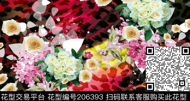 动物纹豹纹绚丽数码印花华亿平台下载（图片编号: 206393） - 瓦栏（Walan）