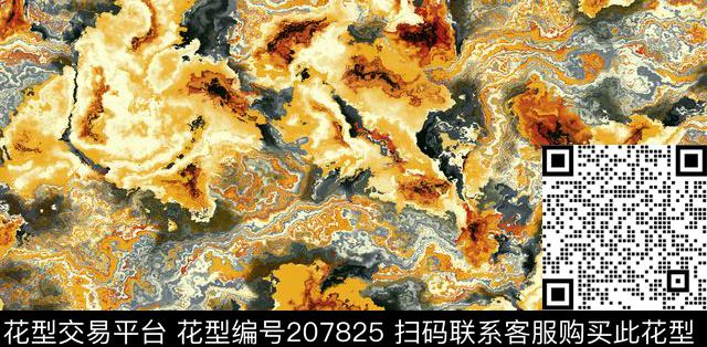 肌理抽象数码印花华亿平台下载（图片编号: 207825） - 瓦栏（Walan）
