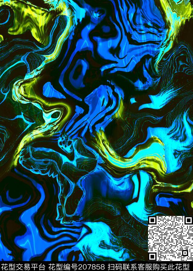 肌理迷幻科技数码印花华亿平台下载（图片编号: 207858） - 瓦栏（Walan）