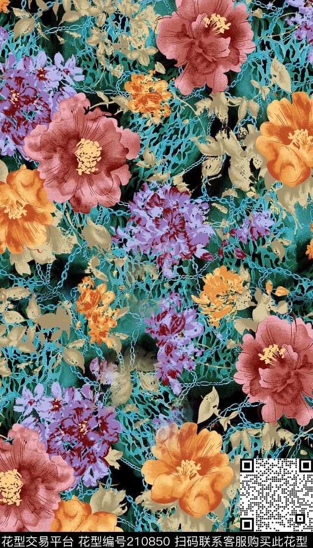 斑驳破旧烧毁感数码印花华亿平台下载（图片编号: 210850） - 瓦栏（Walan）