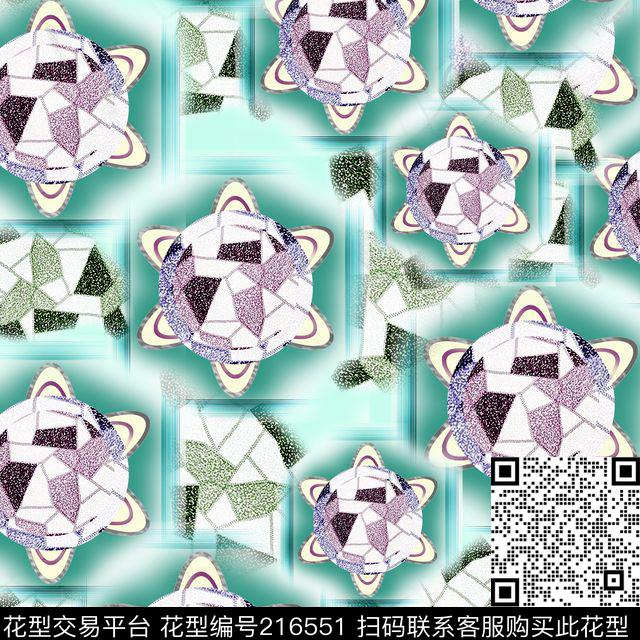 拼贴球数码印花华亿平台下载（图片编号: 216551） - 瓦栏（Walan）