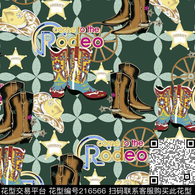 靴子帽子英文数码印花华亿平台下载（图片编号: 216566） - 瓦栏（Walan）