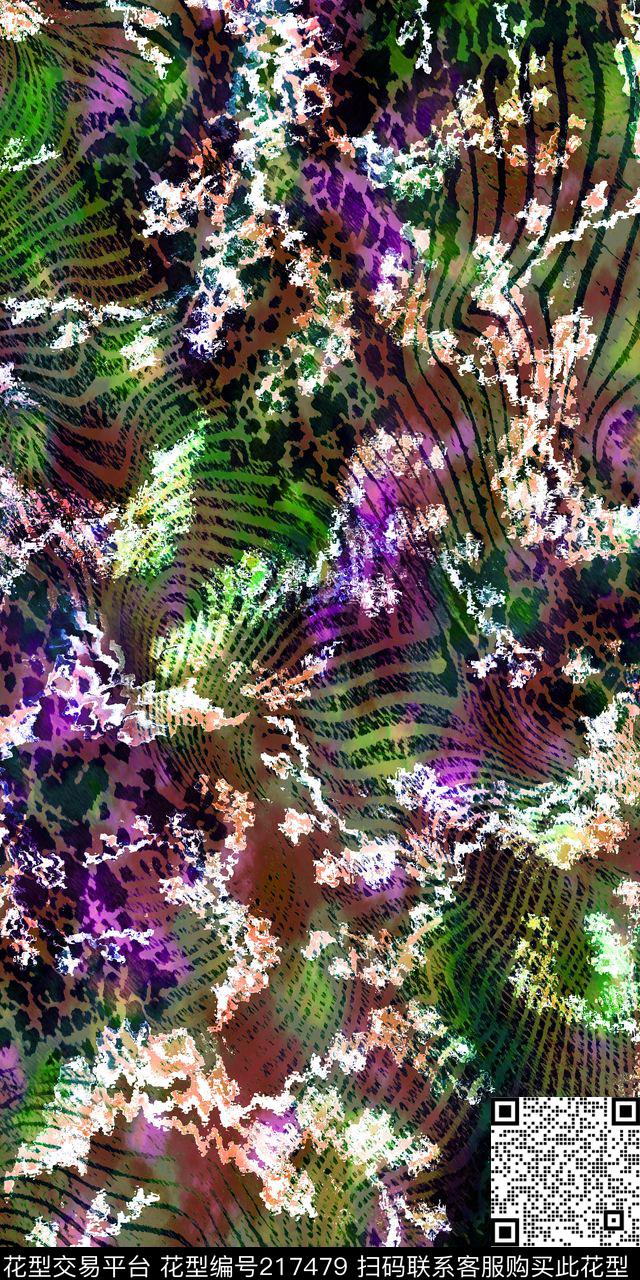 抽象数码印花华亿平台下载（图片编号: 217479） - 瓦栏（Walan）