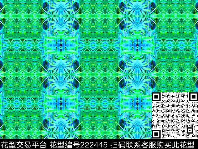 几何四方连续民族数码印花华亿平台下载（图片编号: 222445） - 瓦栏（Walan）