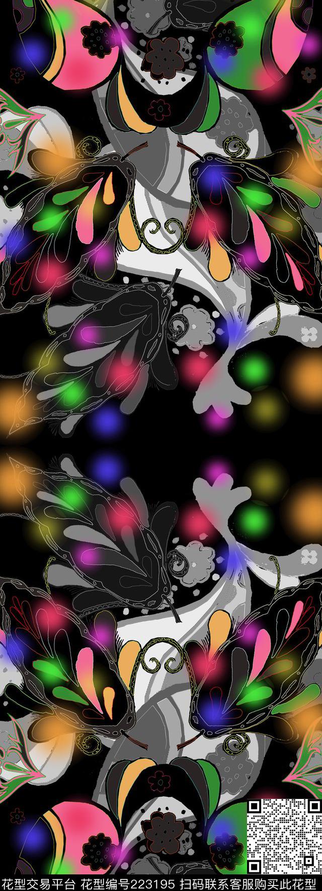 冬季叶子数码印花华亿平台下载（图片编号: 223195） - 瓦栏（Walan）