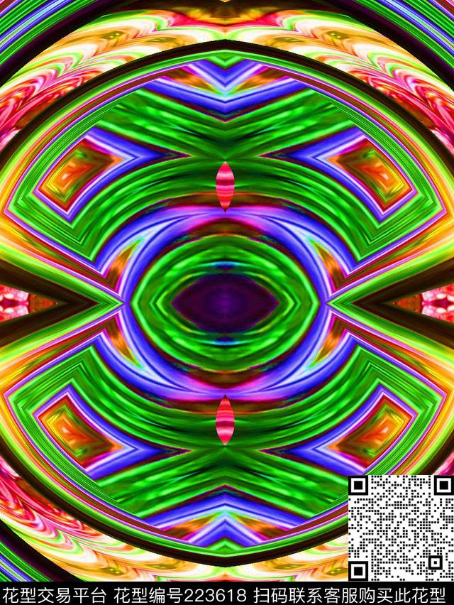 抽象亮丽绚丽数码印花华亿平台下载（图片编号: 223618） - 瓦栏（Walan）