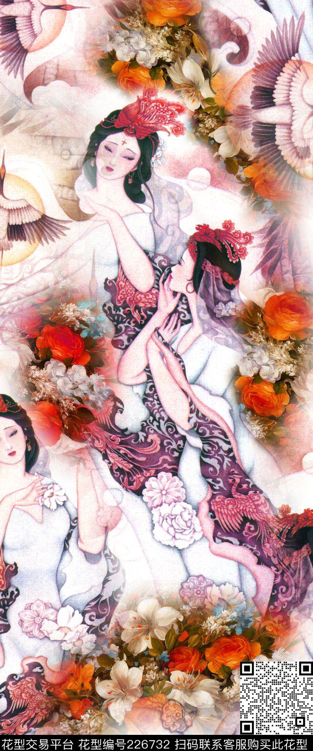 人物美女图女人数码印花华亿平台下载（图片编号: 226732） - 瓦栏（Walan）