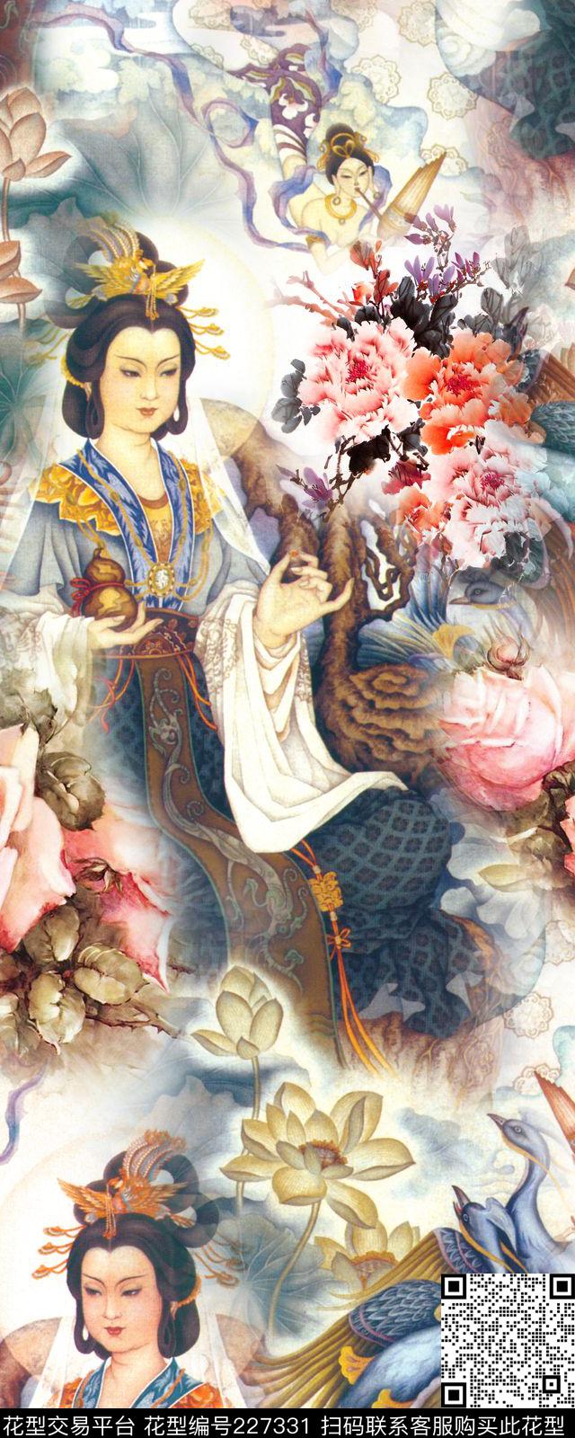 美人图神圣人物数码印花华亿平台下载（图片编号: 227331） - 瓦栏（Walan）