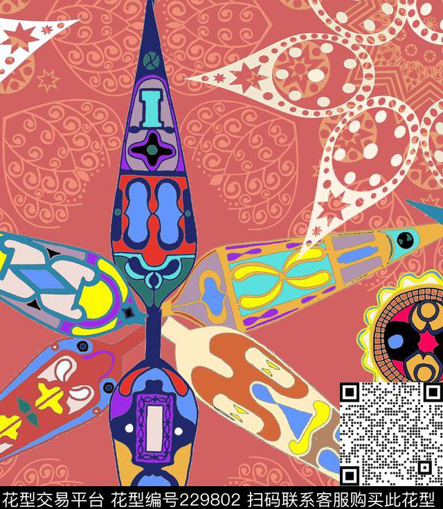 传统印花华亿平台下载（图片编号: 229802） - 瓦栏（Walan）