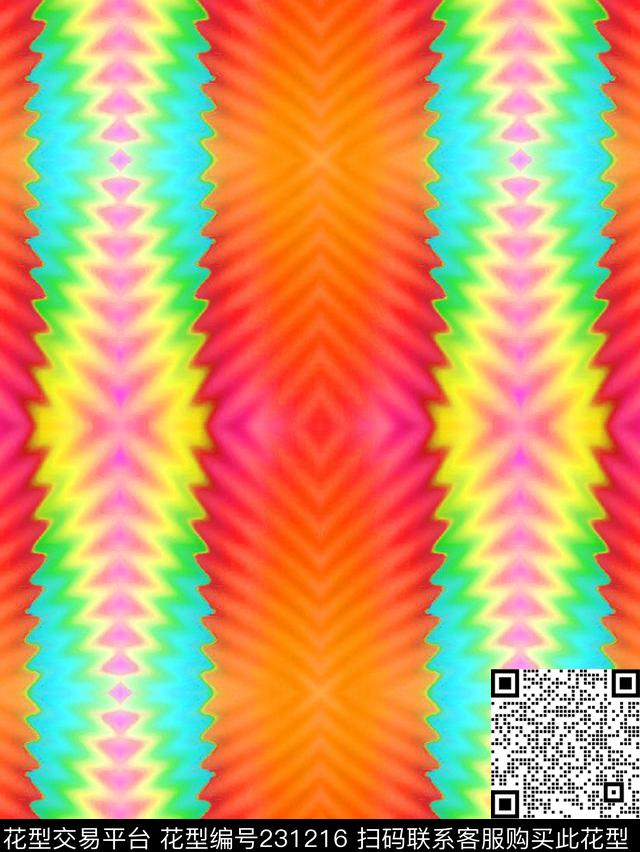 条纹数码印花华亿平台下载（图片编号: 231216） - 瓦栏（Walan）