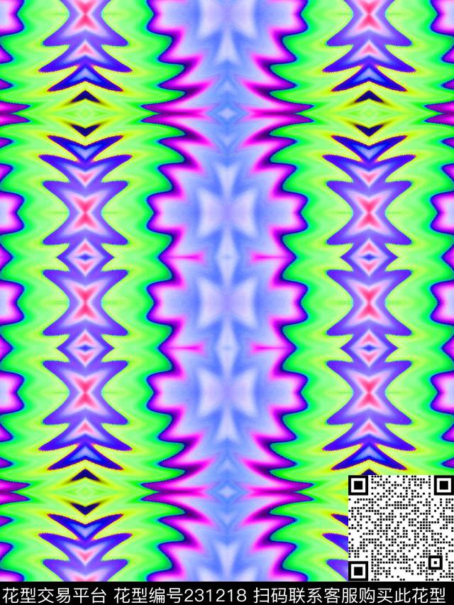 条纹数码印花华亿平台下载（图片编号: 231218） - 瓦栏（Walan）