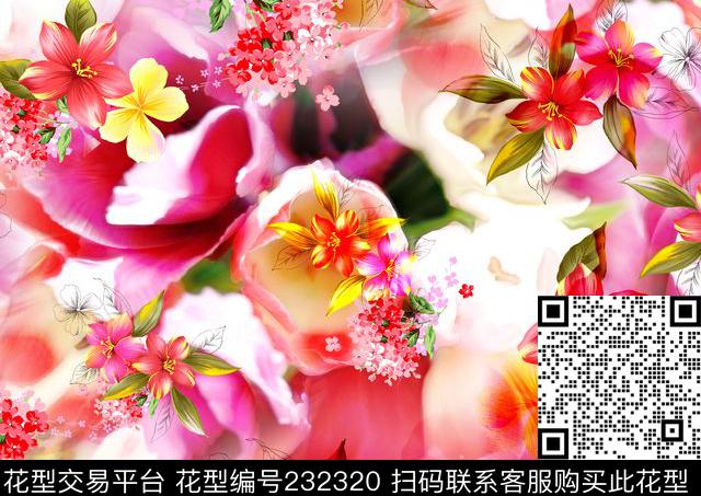炫彩光影芬芳数码印花华亿平台下载（图片编号: 232320） - 瓦栏（Walan）