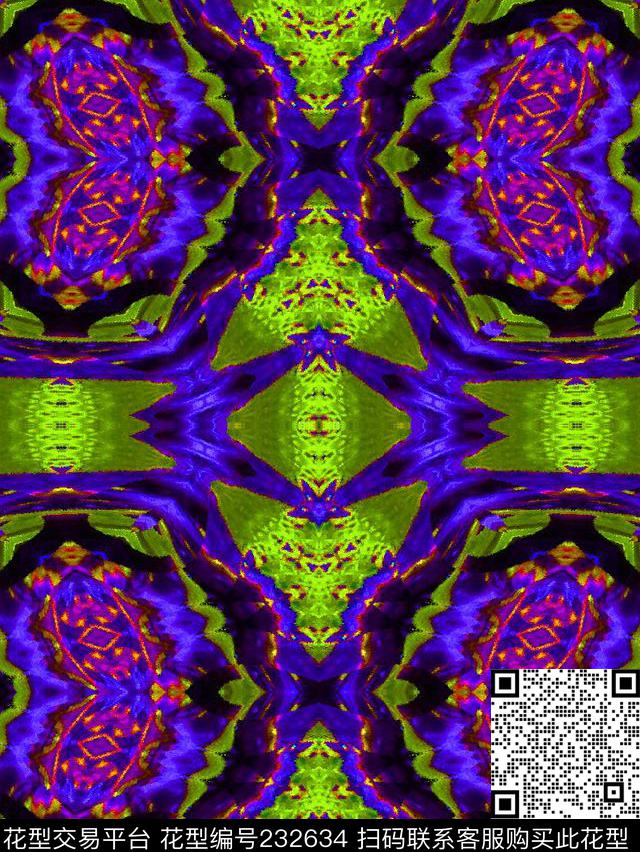 民族印花裤丝巾数码印花华亿平台下载（图片编号: 232634） - 瓦栏（Walan）