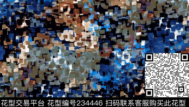 肌理色块方块数码印花华亿平台下载（图片编号: 234446） - 瓦栏（Walan）