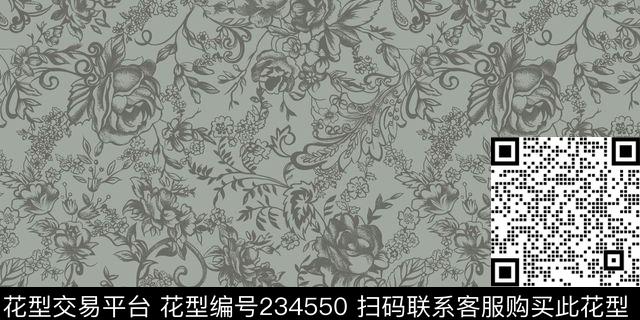 传统印花华亿平台下载（图片编号: 234550） - 瓦栏（Walan）