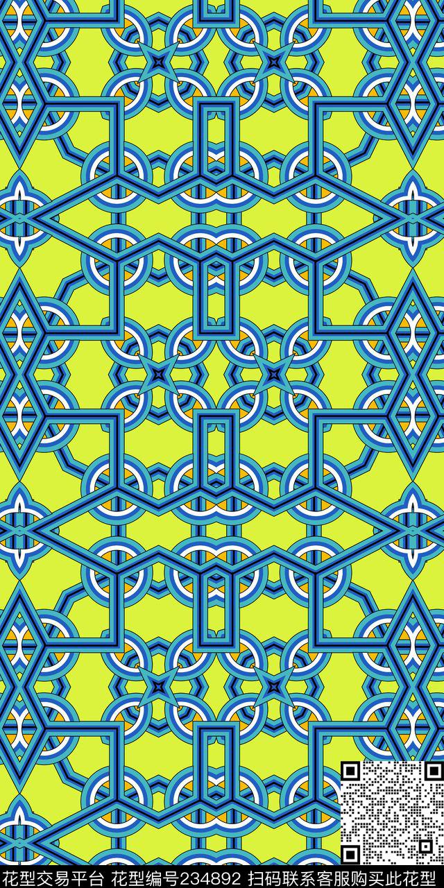 G-几何印象/Geometry几何数码印花华亿平台下载（图片编号: 234892） - 瓦栏（Walan）