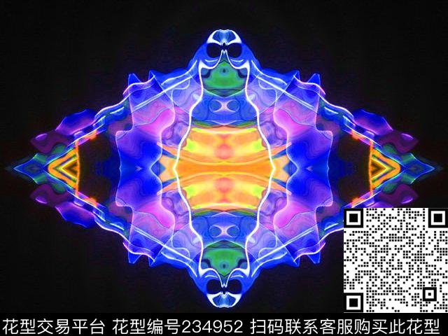 几何印花裤太空数码印花华亿平台下载（图片编号: 234952） - 瓦栏（Walan）