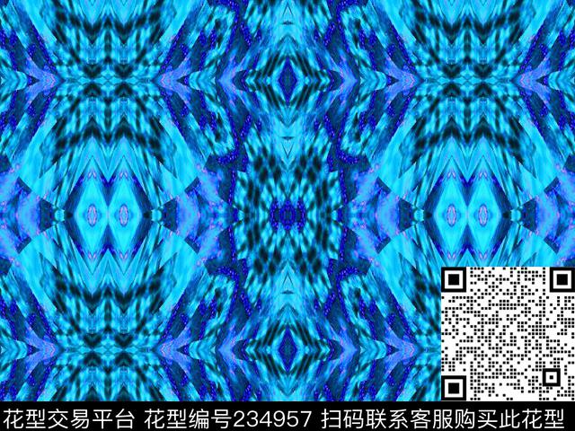 几何民族印花裤数码印花华亿平台下载（图片编号: 234957） - 瓦栏（Walan）