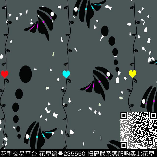 传统华亿平台黑白灰点线面传统印花华亿平台下载（图片编号: 235550） - 瓦栏（Walan）