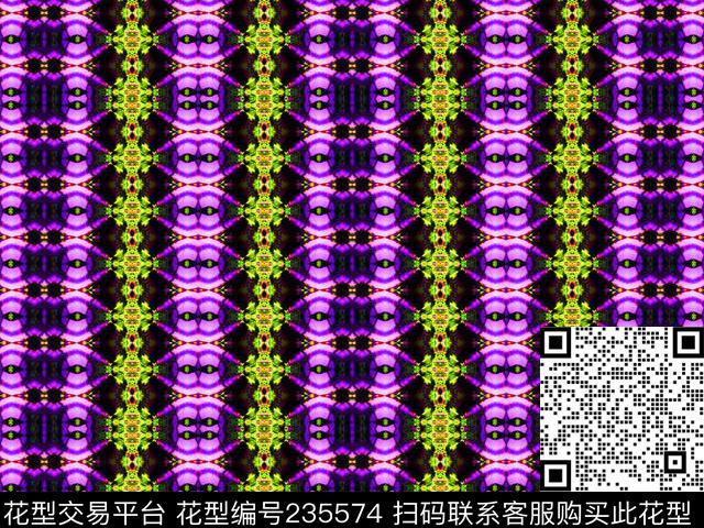 几何条纹印花裤数码印花华亿平台下载（图片编号: 235574） - 瓦栏（Walan）