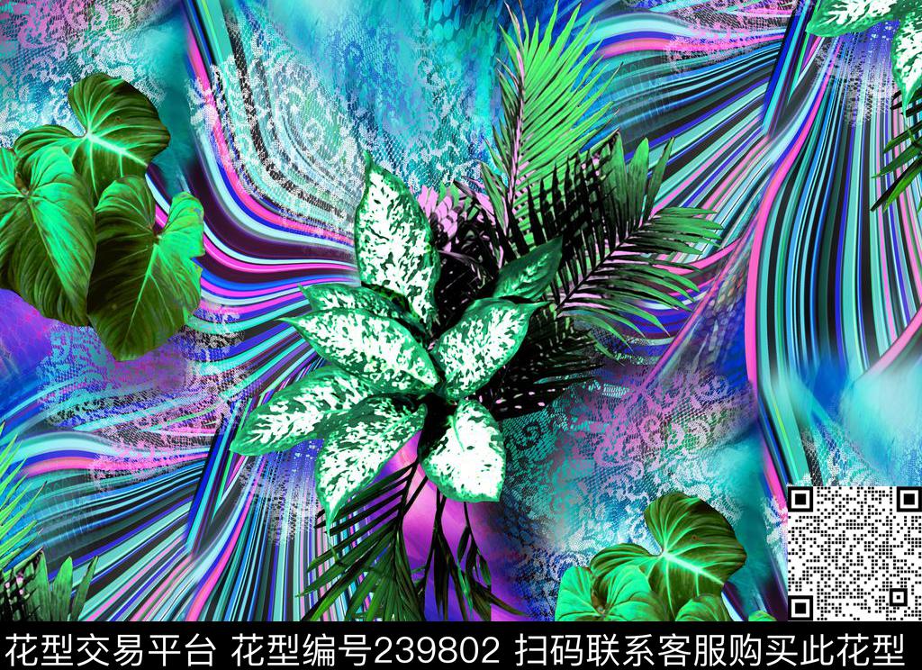 数码线条肌理数码印花华亿平台下载（图片编号: 239802） - 瓦栏（Walan）