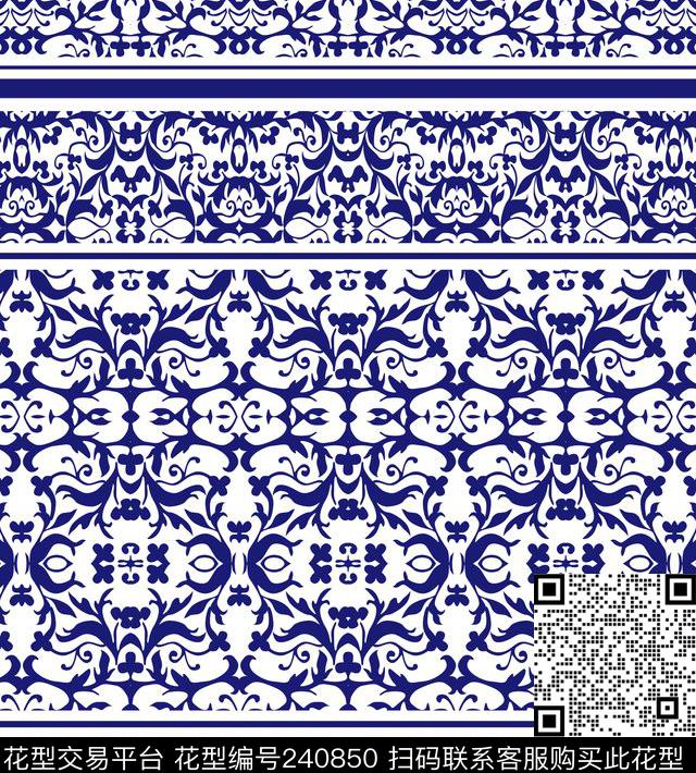 中国传统青花瓷传统印花华亿平台下载（图片编号: 240850） - 瓦栏（Walan）