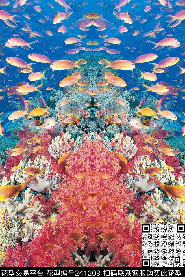 休闲抽象定位数码印花华亿平台下载（图片编号: 241209） - 瓦栏（Walan）