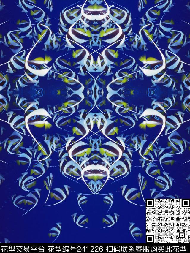 休闲抽象定位数码印花华亿平台下载（图片编号: 241226） - 瓦栏（Walan）