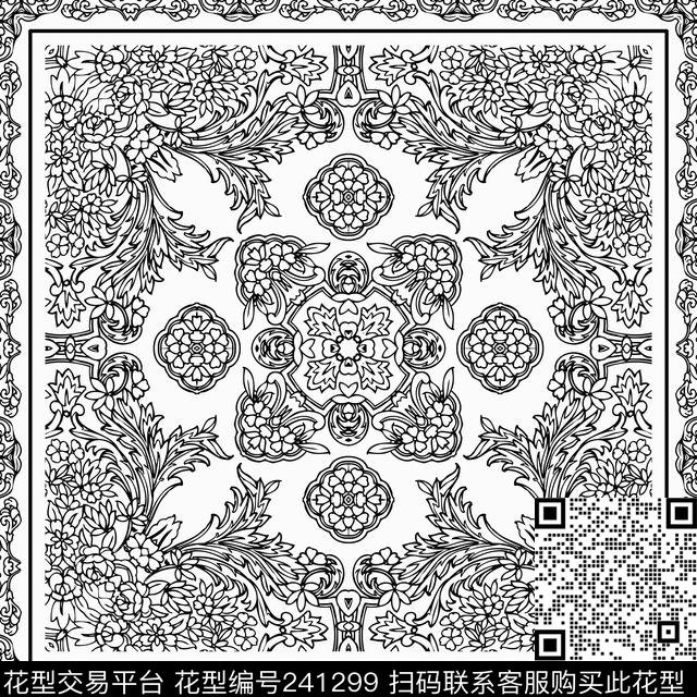 抽象民族定位传统印花华亿平台下载（图片编号: 241299） - 瓦栏（Walan）