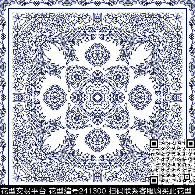 传统印花华亿平台下载（图片编号: 241300） - 瓦栏（Walan）