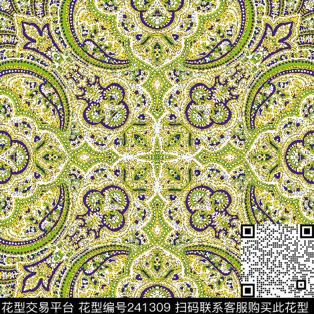 抽象民族定位传统印花华亿平台下载（图片编号: 241309） - 瓦栏（Walan）