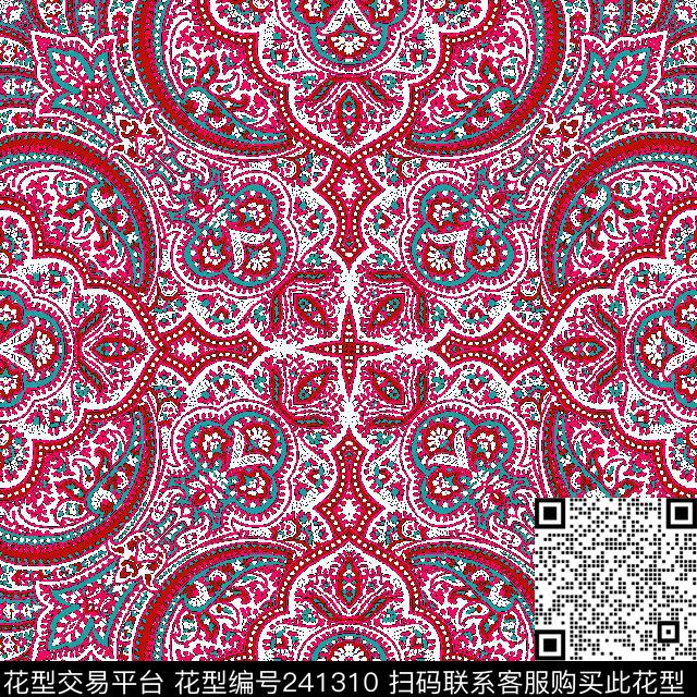 传统印花华亿平台下载（图片编号: 241310） - 瓦栏（Walan）