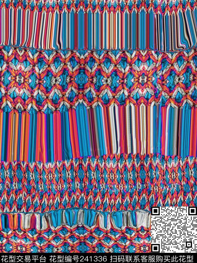 抽象肌理数码印花华亿平台下载（图片编号: 241336） - 瓦栏（Walan）