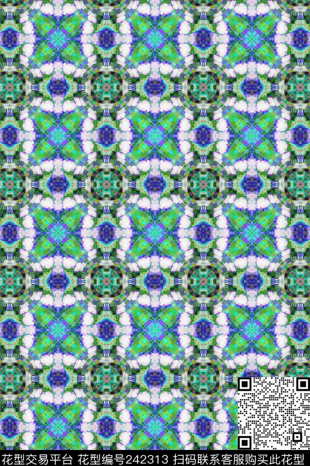 休闲怀旧水彩数码印花华亿平台下载（图片编号: 242313） - 瓦栏（Walan）