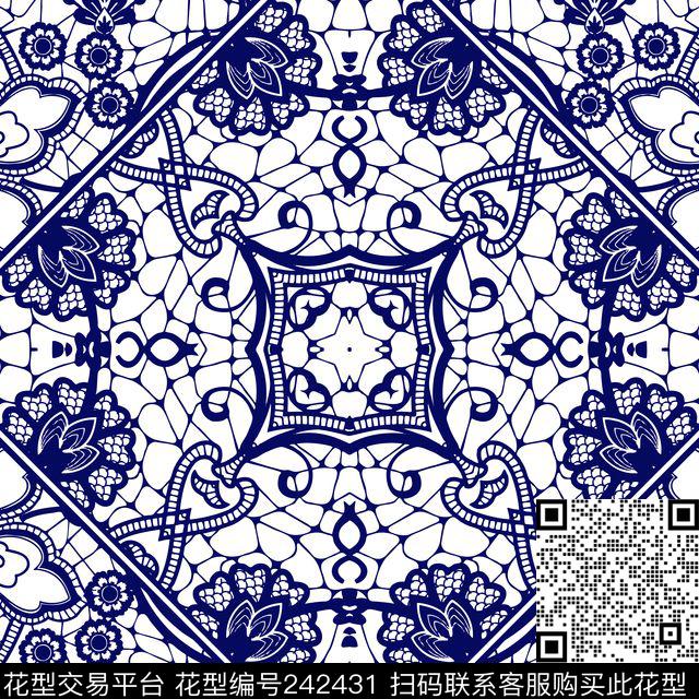传统印花华亿平台下载（图片编号: 242431） - 瓦栏（Walan）