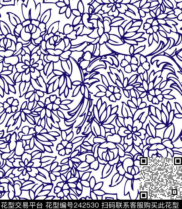 传统印花华亿平台下载（图片编号: 242530） - 瓦栏（Walan）