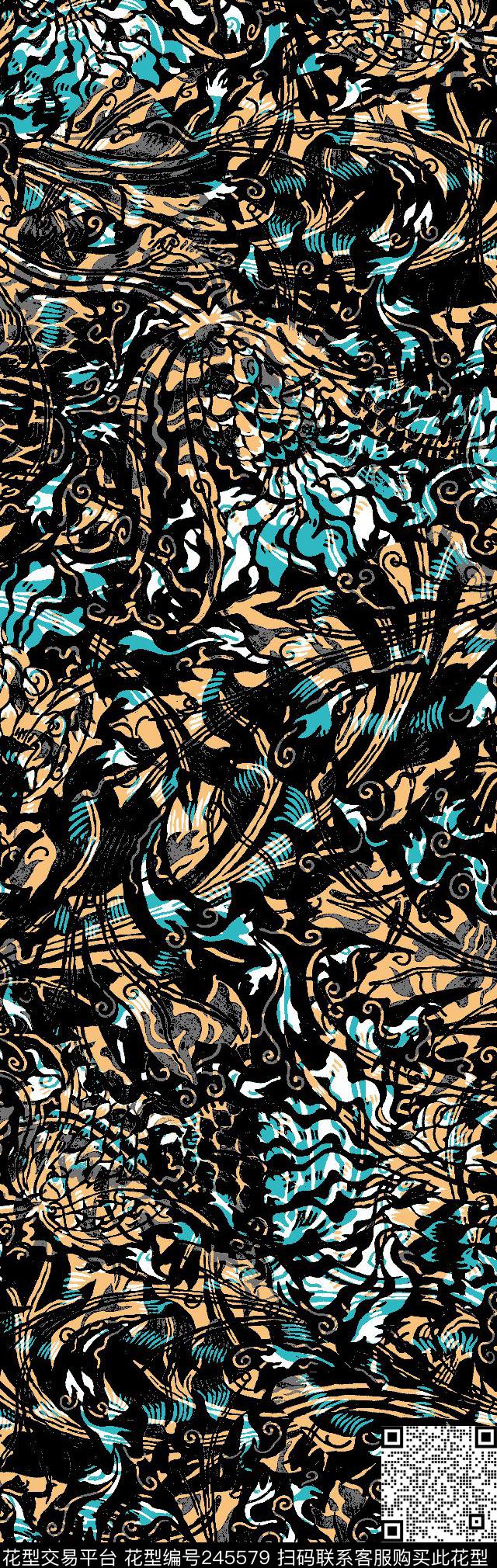 传统印花华亿平台下载（图片编号: 245579） - 瓦栏（Walan）