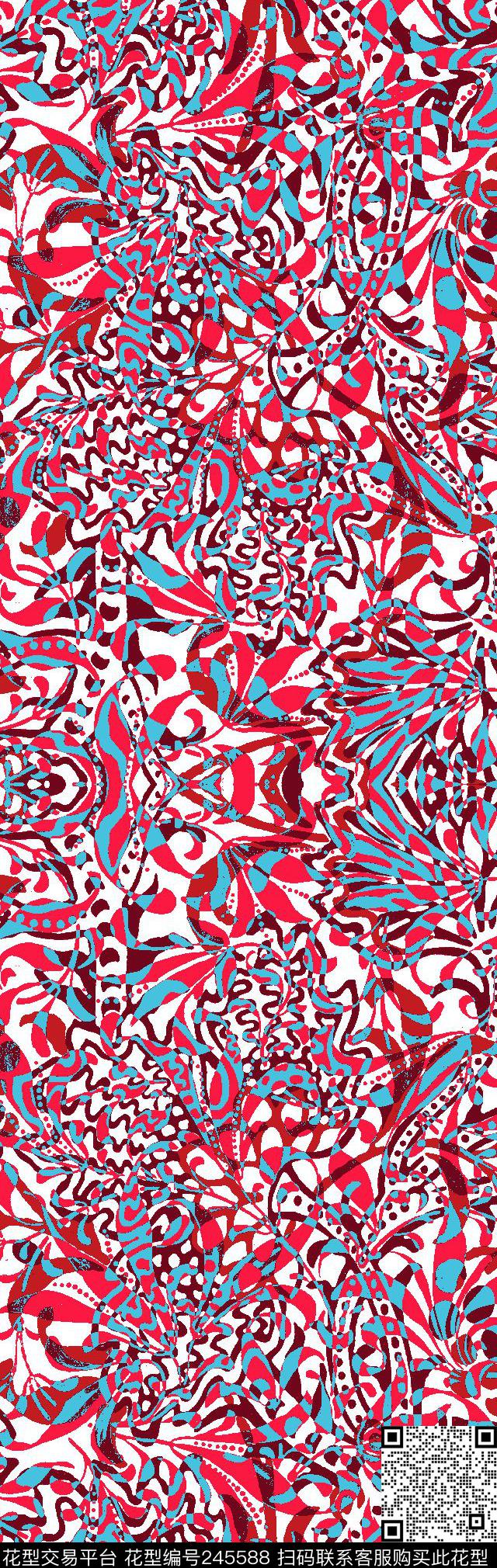 传统印花华亿平台下载（图片编号: 245588） - 瓦栏（Walan）