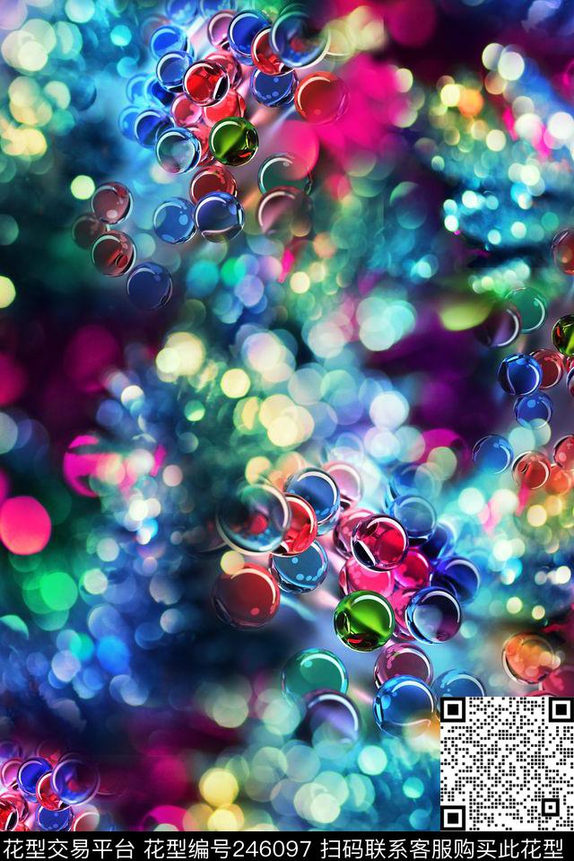 几何圆形朦胧抽象虚幻梦幻抽象数码印花华亿平台下载（图片编号: 246097） - 瓦栏（Walan）