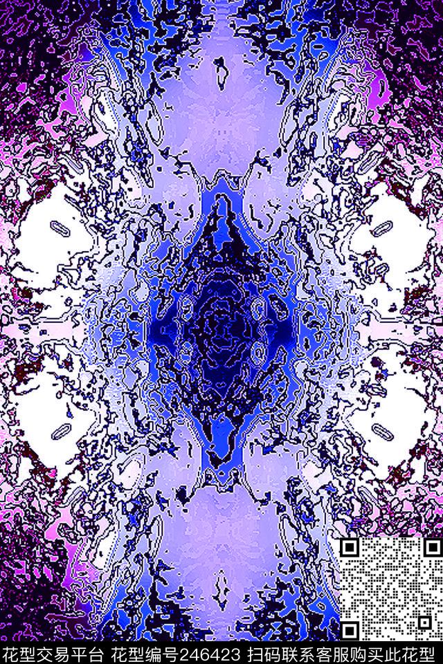 光线肌理中国风数码印花华亿平台下载（图片编号: 246423） - 瓦栏（Walan）