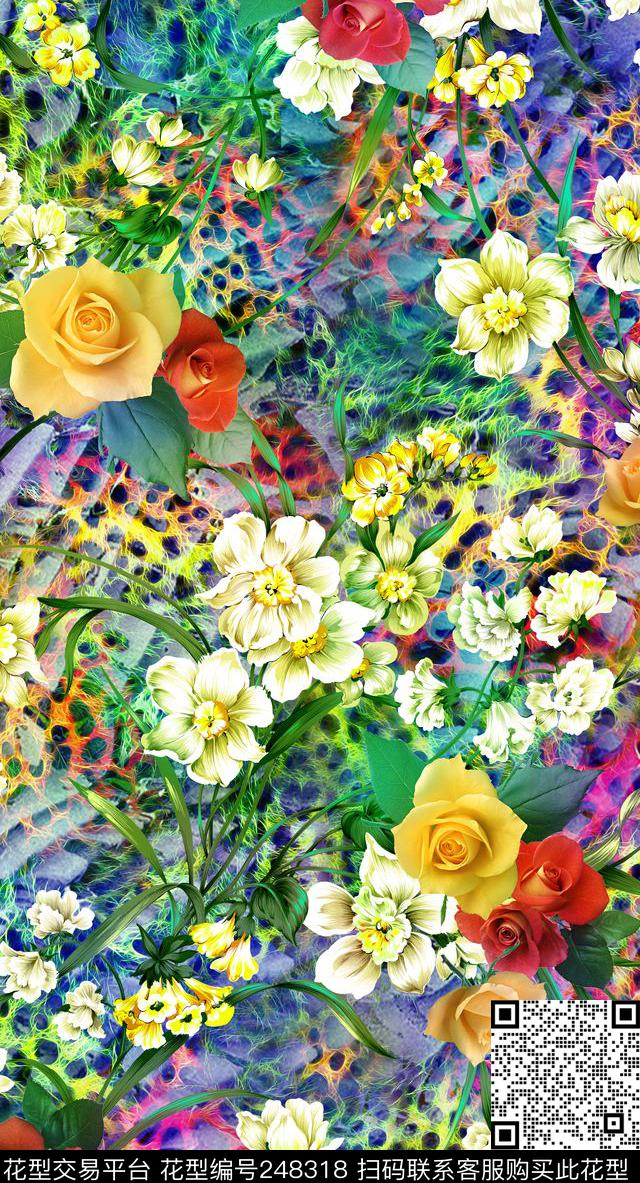 水彩羽毛蝴蝶绚丽彩色动物服装花卉数码印花华亿平台下载（图片编号: 248318） - 瓦栏（Walan）