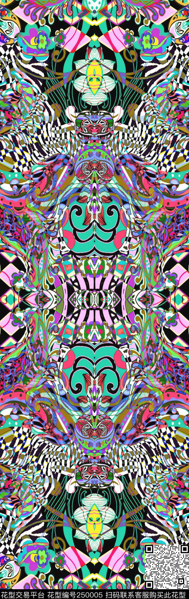 抽象几何定位数码印花华亿平台下载（图片编号: 250005） - 瓦栏（Walan）