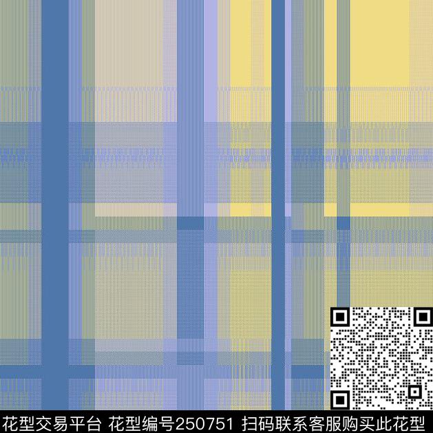 格子几何数码印花华亿平台下载（图片编号: 250751） - 瓦栏（Walan）