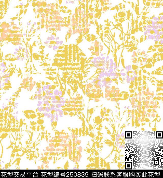 花卉传统印花华亿平台下载（图片编号: 250839） - 瓦栏（Walan）